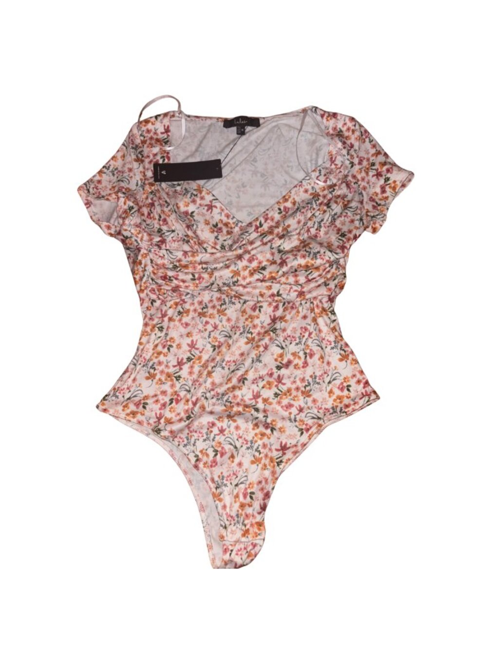 Flutter Sleeve Floral Bodysuit - Blush Pink